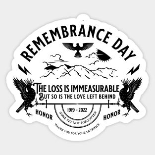 remembrance in memory of shirt Sticker